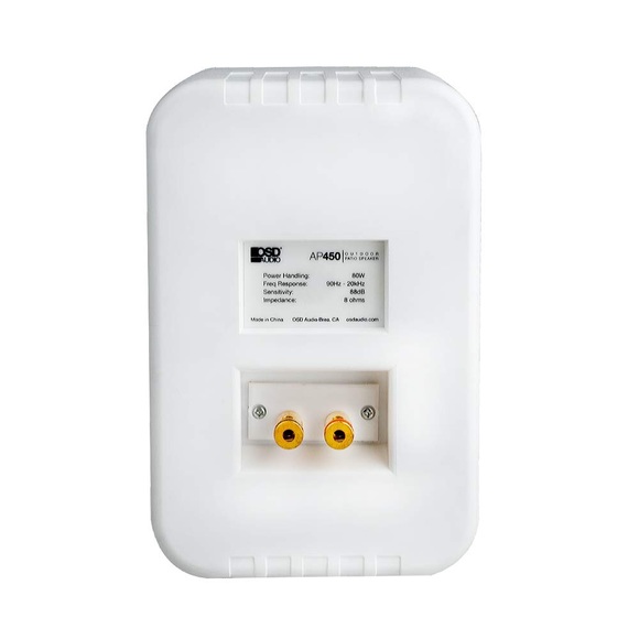 4" Compact Outdoor Patio Speaker Pair 80W, 3-Way Design, IP54 Rated, White - Picture 3 of 4